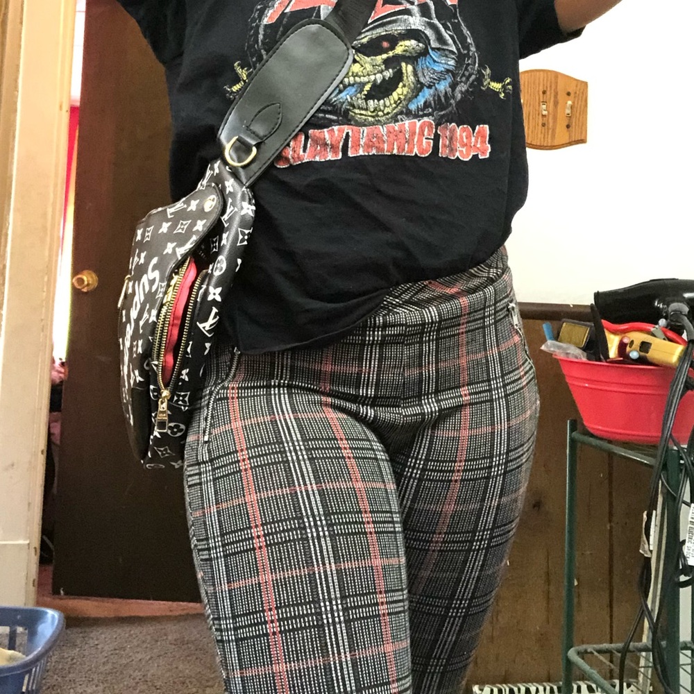 Plaid leggings